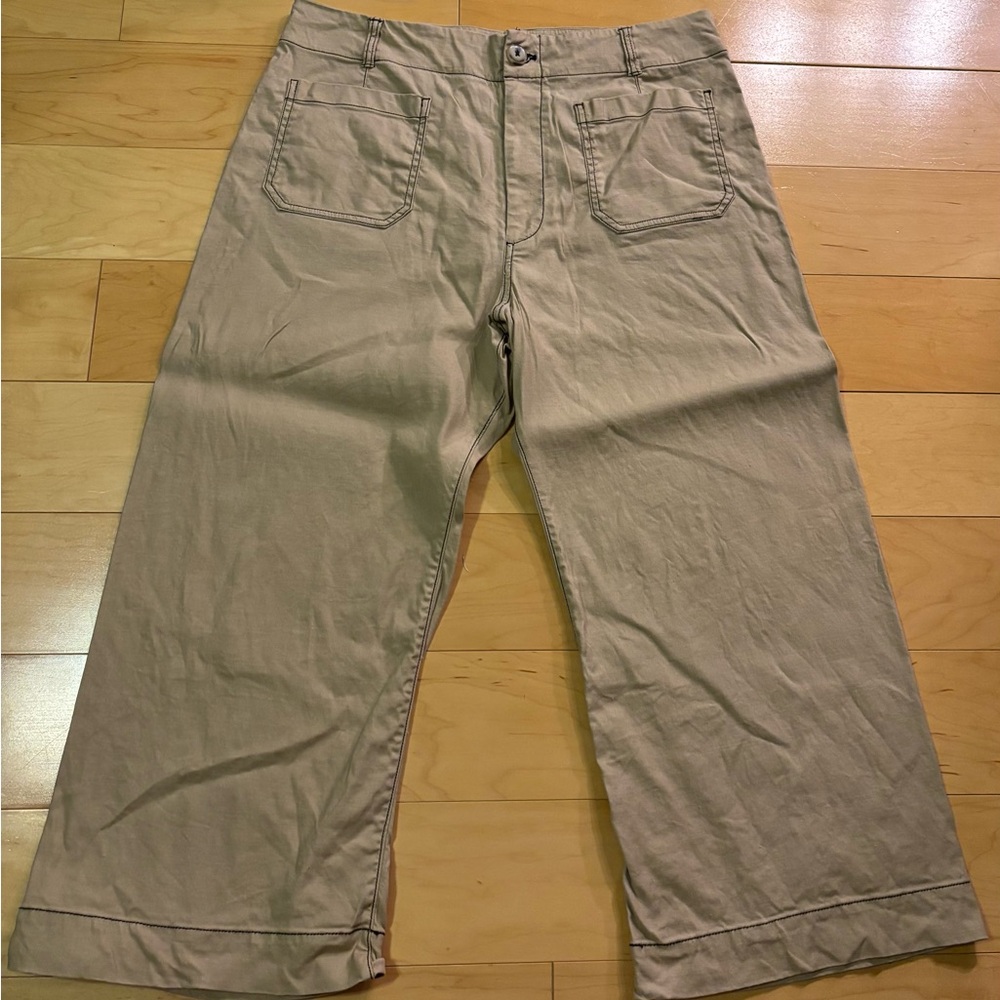 Anthropologie Maeve Colette linen blend contrast stitch 34 - Picture 4 of 4